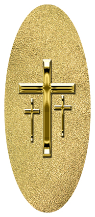 Gold 3 Crosses Shimmer Gold